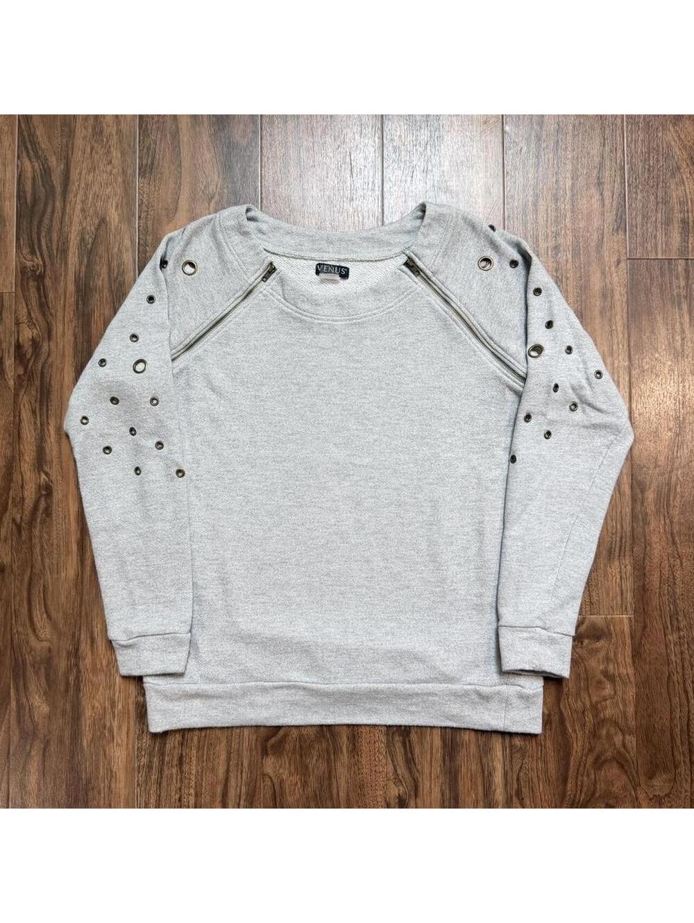 Y2K Venus Unique Embellished Grommet Sweater Top Size ~Large
